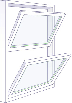 double hung window style